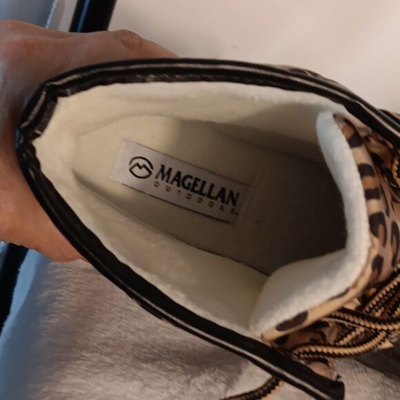 Magellan Quilted Leopard Print Women's Duck Boots - Picture 6 of 8